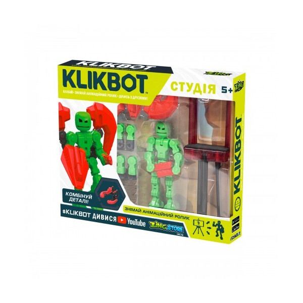 

Игровой набор для анимационного творчества KLIKBOT S1 – СТУДИЯ (2 экскл. фигурки, штатив, красная) (TST2600R)