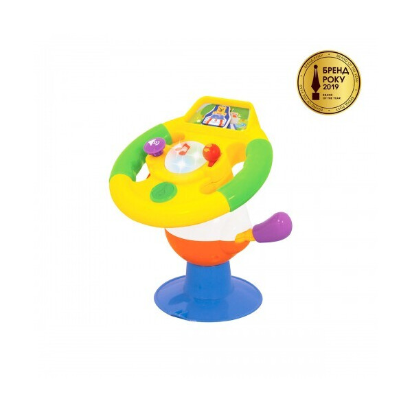 

Игрушка на присоске Kiddieland УМНЫЙ РУЛЬ (свет, озвуч. укр. яз.) (058305)