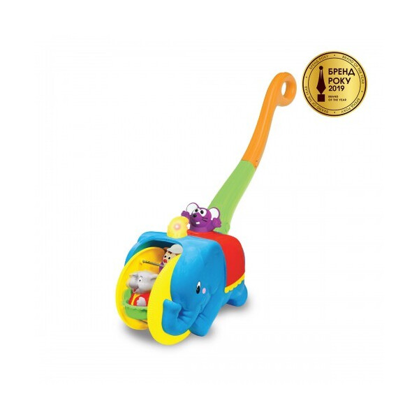 

Игрушка-каталка Kiddieland СЛОН-ЦИРКАЧ (свет, озвуч. рус. яз.) (049759)
