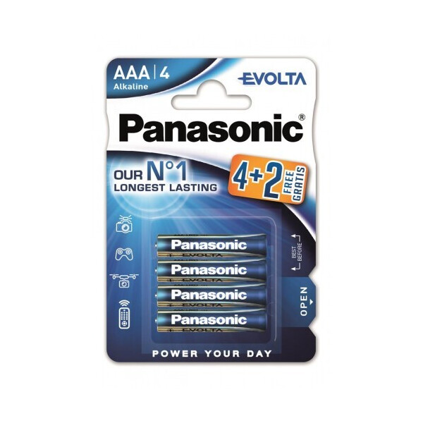 

Батарейка Panasonic EVOLTA AAA BLI(4+2) ALKALINE (LR03EGE/6B2F)