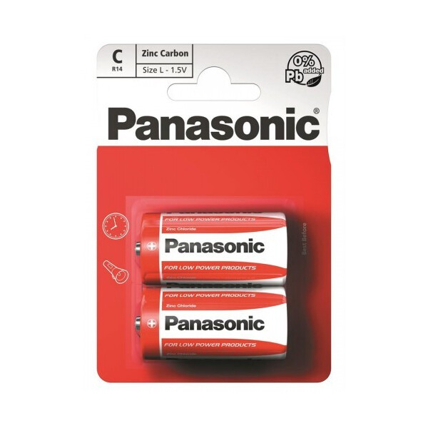 

Батарейка Panasonic RED ZINK R14 BLI 2 ZINK-CARBON (R14REL/2BPR)