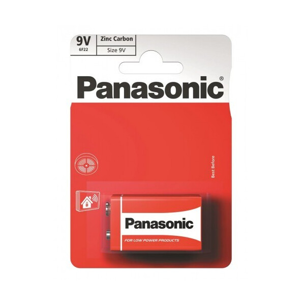 

Батарейка Panasonic RED ZINK 6F22 BLI 1 ZINK-CARBON (6F22REL/1BP)