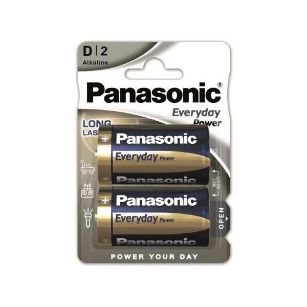 

Батарейка Panasonic EVERYDAY POWER D BLI 2 ALKALINE (LR20REE/2BR)