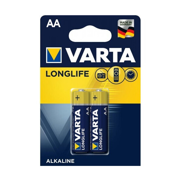 

Батарейка VARTA LONGLIFE AA BLI 2 ALKALINE (04106101412)