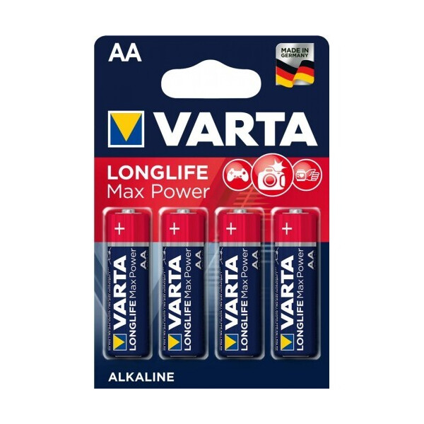 

Батарейка VARTA LONGLIFE MAX POWER AA BLI 4 ALKALINE (04706101404)