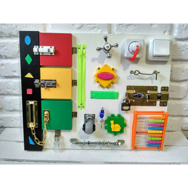 

Настольная развивающая игра бизиборд 50 x 40см (Busy Board 4802 Монтессори)