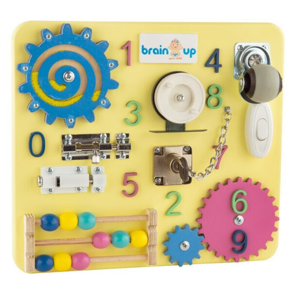

Настольная развивающая игра бизиборд 25 x 30см (Busy Board 4780 Yellow)