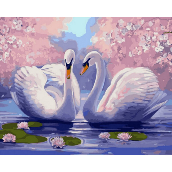 

Картина по номерам. Rainbow Art Пара лебедей GX9009-RA