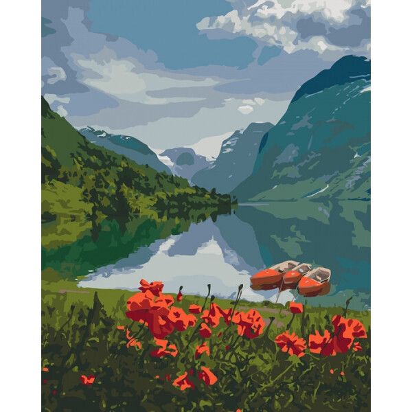 

Картина по номерам. Красота Норвегии 40*50см KHO2256