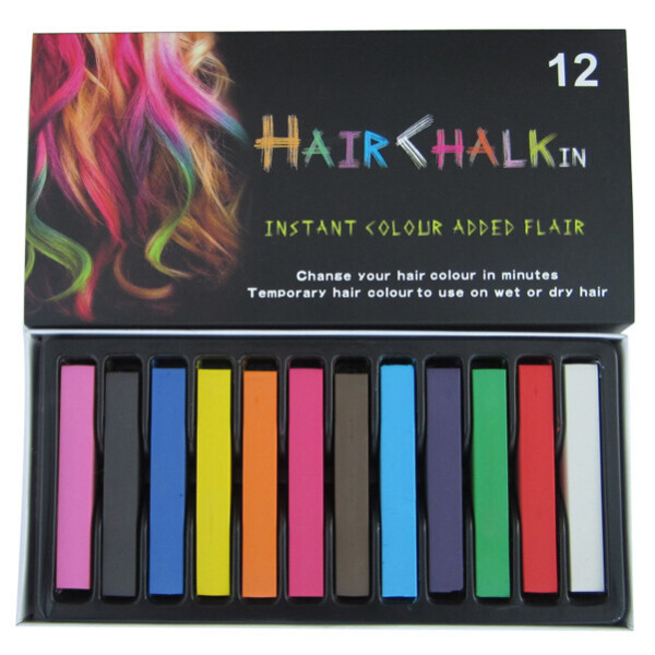 

Набор цветных мелков для волос 12 цветов (Краска- мел Hair chalk)