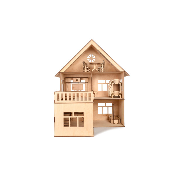 

Деревянный игровой кукольный дом с пристройкой MODERN HOUSE 56*66*50 см