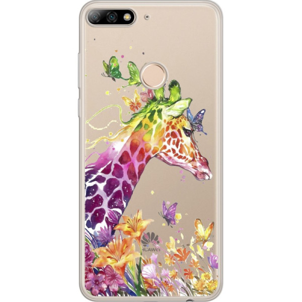 

Чехол силиконовый Boxface Huawei Y7 Prime 2018 Colorful Giraffe (33373-cc14)