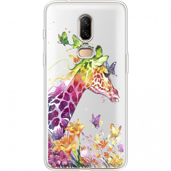 

силиконовый Boxface OnePlus 6 Colorful Giraffe (33859-cc14)
