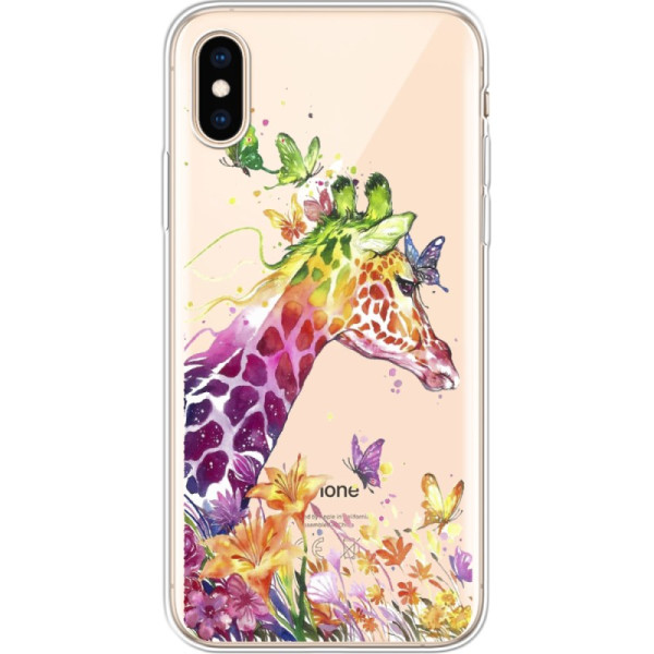 

силиконовый Boxface Apple iPhone XS Colorful Giraffe (35413-cc14)