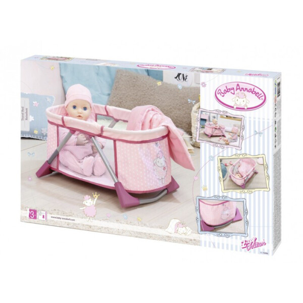 Акция на Детская Игровая Кроватка переносная манеж для куклы с подушкой розовая Беби Бон Baby Born Zapf Creation от Allo UA