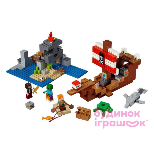 

Блочный конструктор LEGO Minecraft Приключения на пиратском корабле (21152)