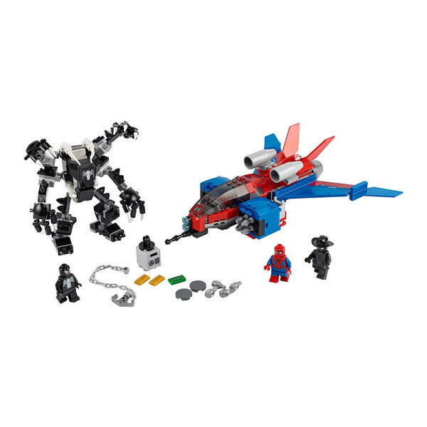

Блочный конструктор LEGO Super Heroes Marvel Comics Реактивный самолёт Человека-Паука против Робота Венома (76150)