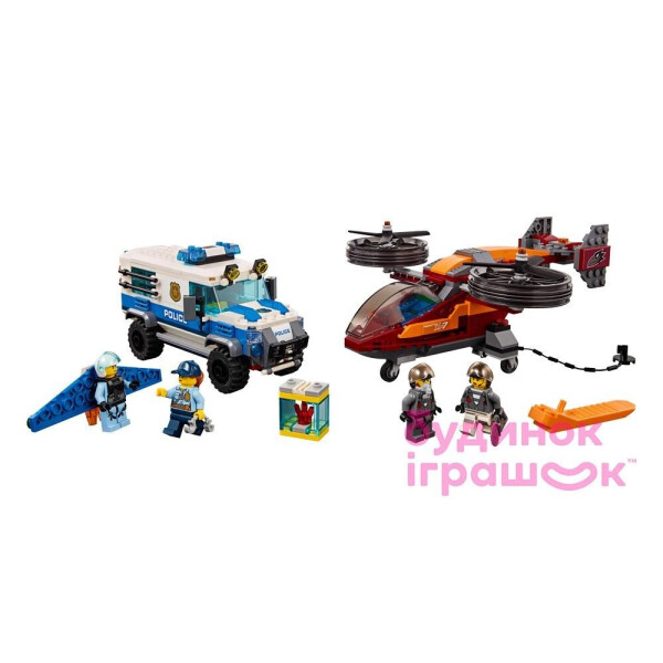 

Блочный конструктор LEGO City Воздушная полиция Похищение бриллианта (60209)