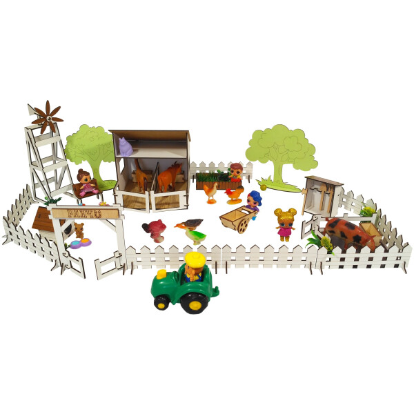 Акція на Кукольная мебель, игровой набор Веселое Ранчо. Мебель для кукол до 20 см (1201) від Allo UA