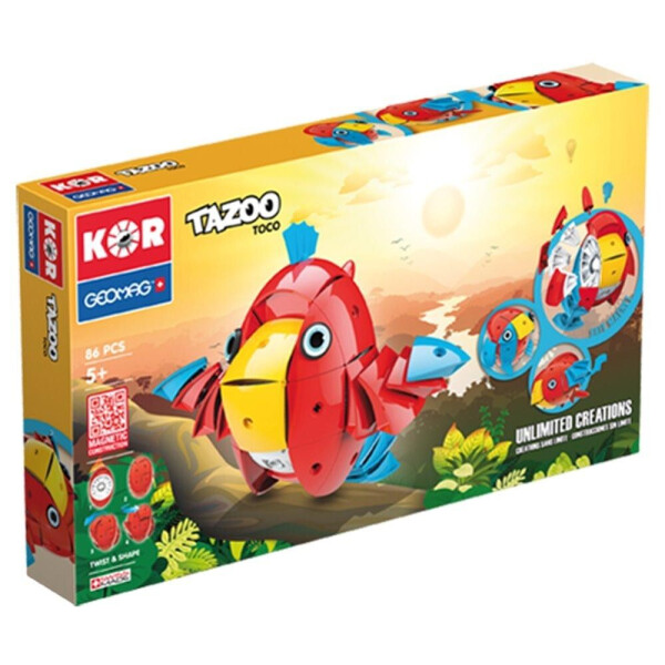 

Магнитный конструктор Geomag Tazoo Toco 86 деталей (GTT86)