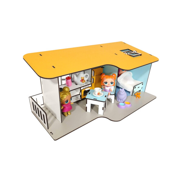 Акція на Кукольный Домик для кукол ЛОЛ Пляжный мини с мебелью и текстилем 40х20х18 см (2401) від Allo UA