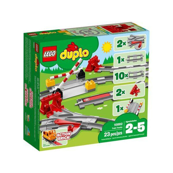 

Блочный конструктор LEGO DUPLO Town Железнодорожные пути (10882)