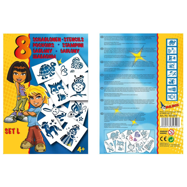 

Трафареты MALINOS для девочек 8 шт (набор L) (MA-301008)