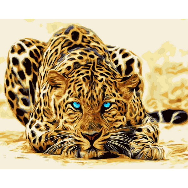 

Картина по номерам. Rainbow Art Голубоглазый леопард GX4175-RA