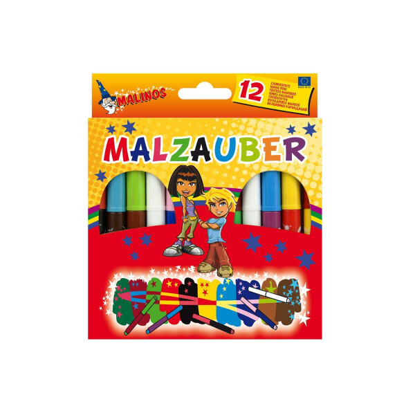 

Волшебные фломастеры меняющие цвет MALINOS Malzauber 12 (10+2) шт (MA-300005)