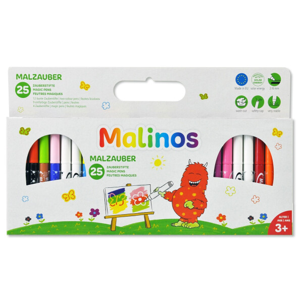

Волшебные фломастеры меняющие цвет MALINOS Malzauber 25 (12+9+4) шт (MA-300029)