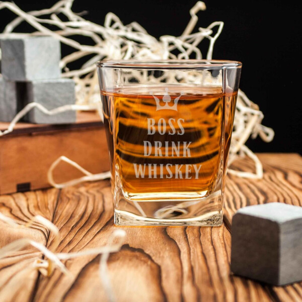 

Стакан для виски квадратный "Drink whiskey"