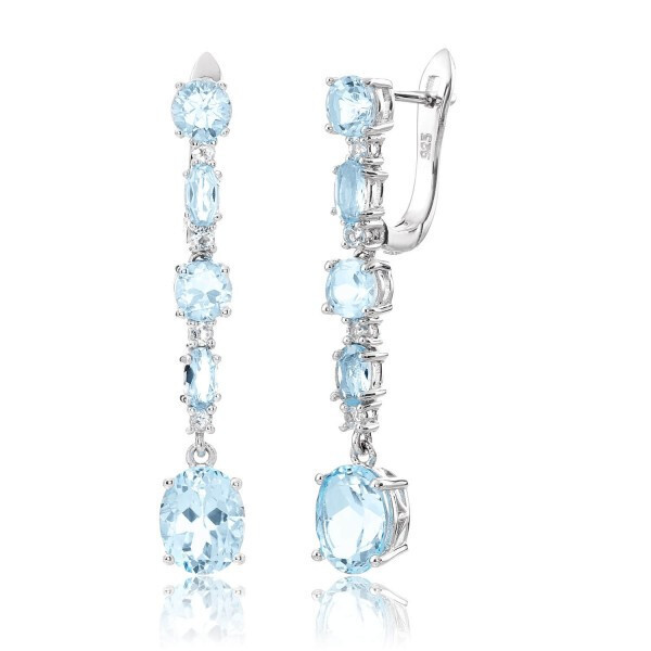 

Серебряные серьги с топазом