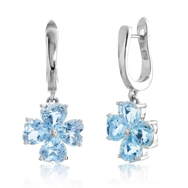 

Серебряные серьги с топазом Sky blue