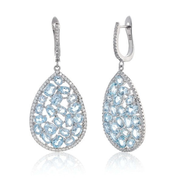 

Серебряные серьги с топазом Sky blue