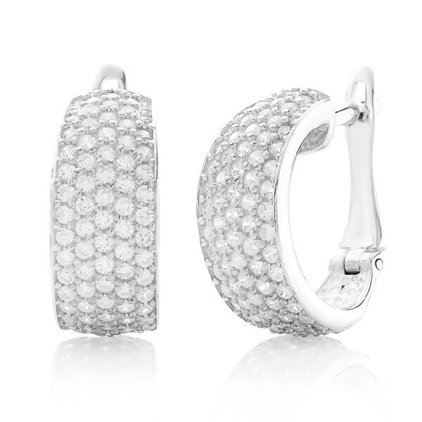 

Серебряные серьги с фианитом
