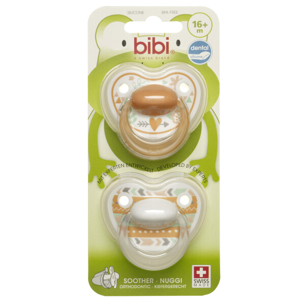 

Bibi Пустышки Дентал (2 шт. в уп.) с колпачками, Играй с нами (16+ мес.)