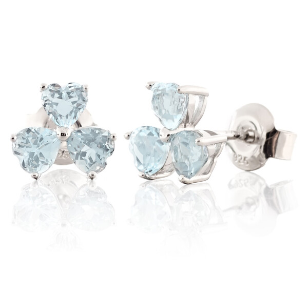 

Серебряные серьги с топазом sky blue