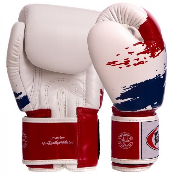 

Перчатки Fairtex BGV1-THAI THAI PRINT Белый чиний-красный 10oz