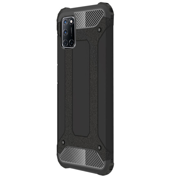 

Бронированный противоударный TPU+PC чехол Immortal для Oppo A92 (Черный) (928024)