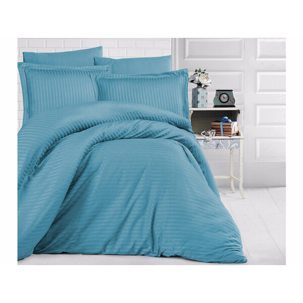 

Комплект постельного белья, Aran Clasy Stripe Turkuaz Евро 200х220 Турция