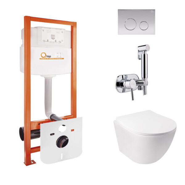 

Комплект Q-tap унитаз с сиденьем Jay WHI 5176 + инсталляция Nest M425-M11CRM + набор для гигиенического душа со смесителем Inspai-Varius V00440501 CRM