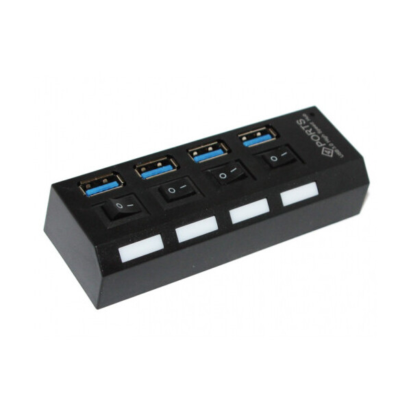 

Хаб USB 3.0, 4 порта, с переключателями, поддержка до 1TB, Пакет