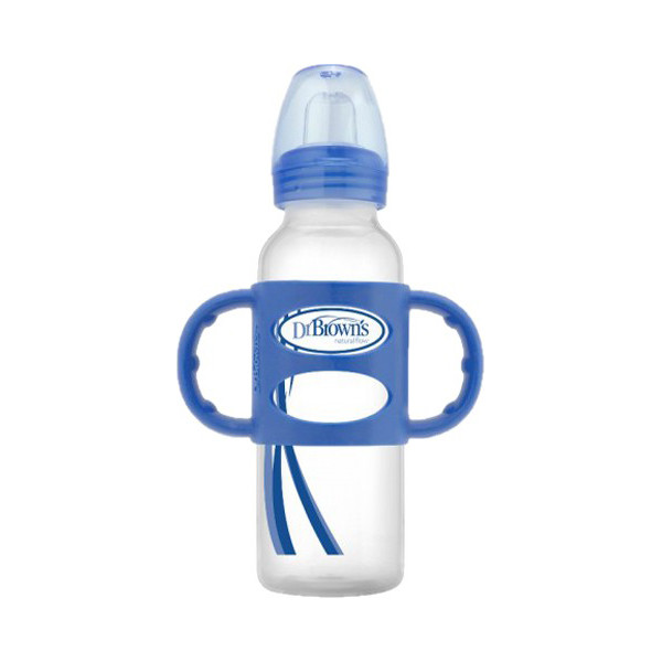 

Бутылочка-поильник Dr. Brown's с узким горлышком и силиконовыми ручками, 250 мл, цвет голубой, 1 шт. в упаковке (SB81058-P3)
