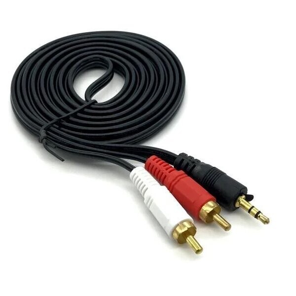 

Кабель DC3.5 (папа) 3хRCA (папа), GOLD Jack CU 1,5м Black