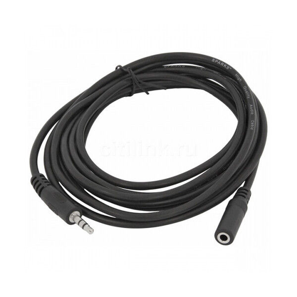 

Удлинитель Audio DC3.5 папа-мама 1.0м, ССА Stereo Jack, (круглый) Black cable, Пакет