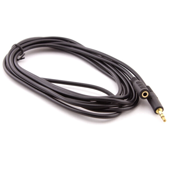 

Удлинитель Atcom Audio DC3.5 папа-мама 5м GOLD Stereo Jack Black