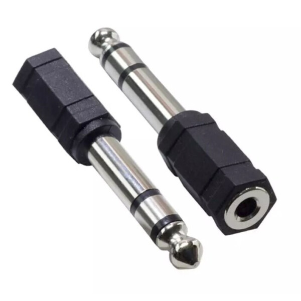 

конвертер Jack 6.3 (папа) / Jack 3.5 (мама) Stereo, Black, пластик,Q100