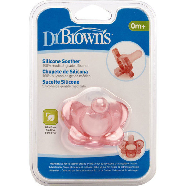 

Цельная силиконовая пустышка Dr. Brown's , цвет розовый, 0–6 мес., 1 шт. в упаковке (PS11003-INTL)