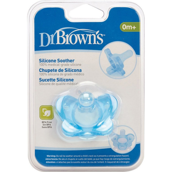 

Цельная силиконовая пустышка Dr. Brown's , цвет голубой, 0–6 мес., 1 шт. в упаковке (PS11004-INTL)