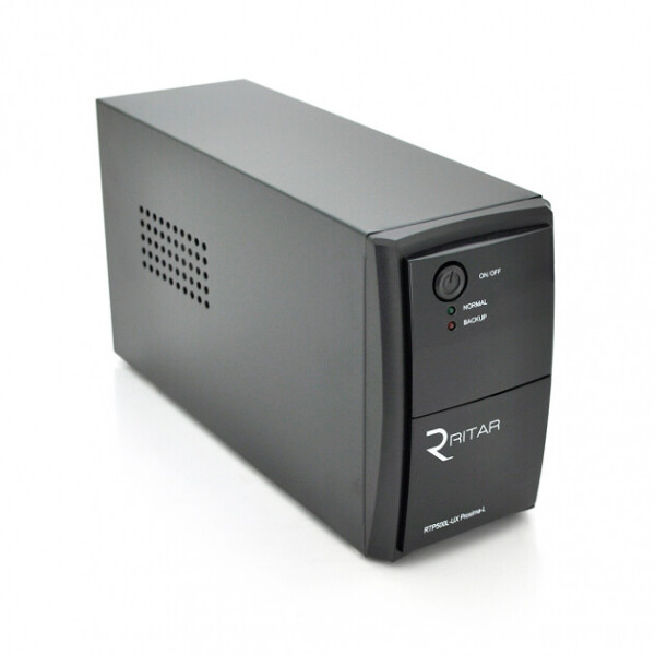

ИБП Ritar RTP500L-UX (300W) Proxima-L, LED, AVR, 3st, USB, 4xIEC-320 C14, 145-290Vac, 1x12V4.5Ah, plastik Case ( 314 x 97 X 1